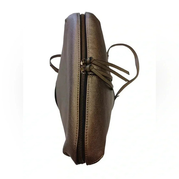 Joanel Leather Metallic Sand Colour Adjustable Shoulder Bag Purse - Picture 8 of 9